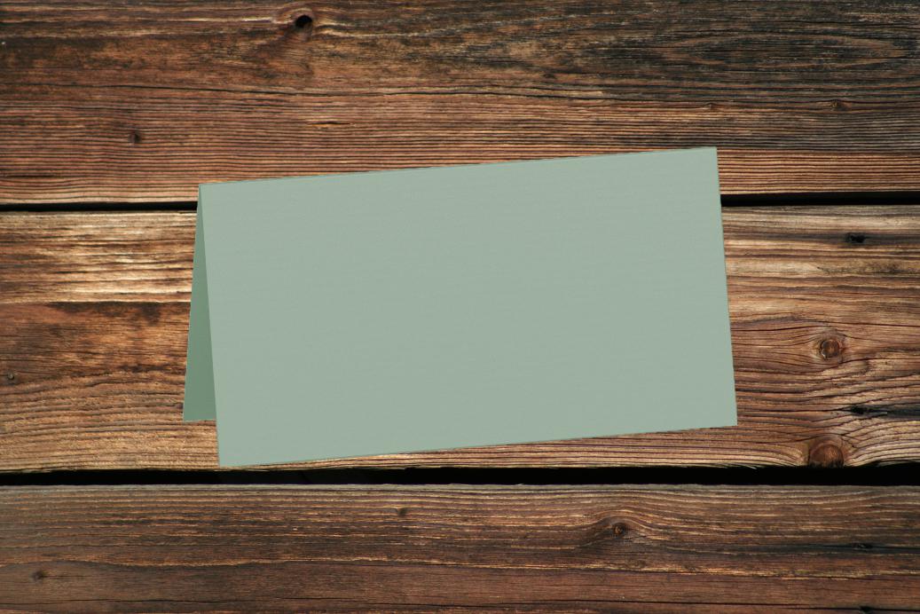 Tischkarten 50/100x100 mm Eucalyptus gerippt 220 g/qm